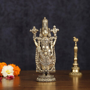 Pure Brass Superfine Tirupati Balaji Idol - Intricately Carved